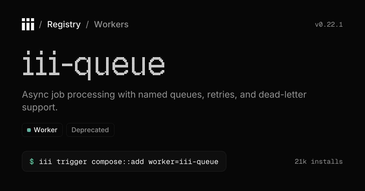 iii-queue - iii worker